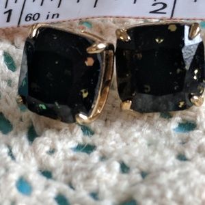 Kate Spade Black with Gold Glitter Earrings